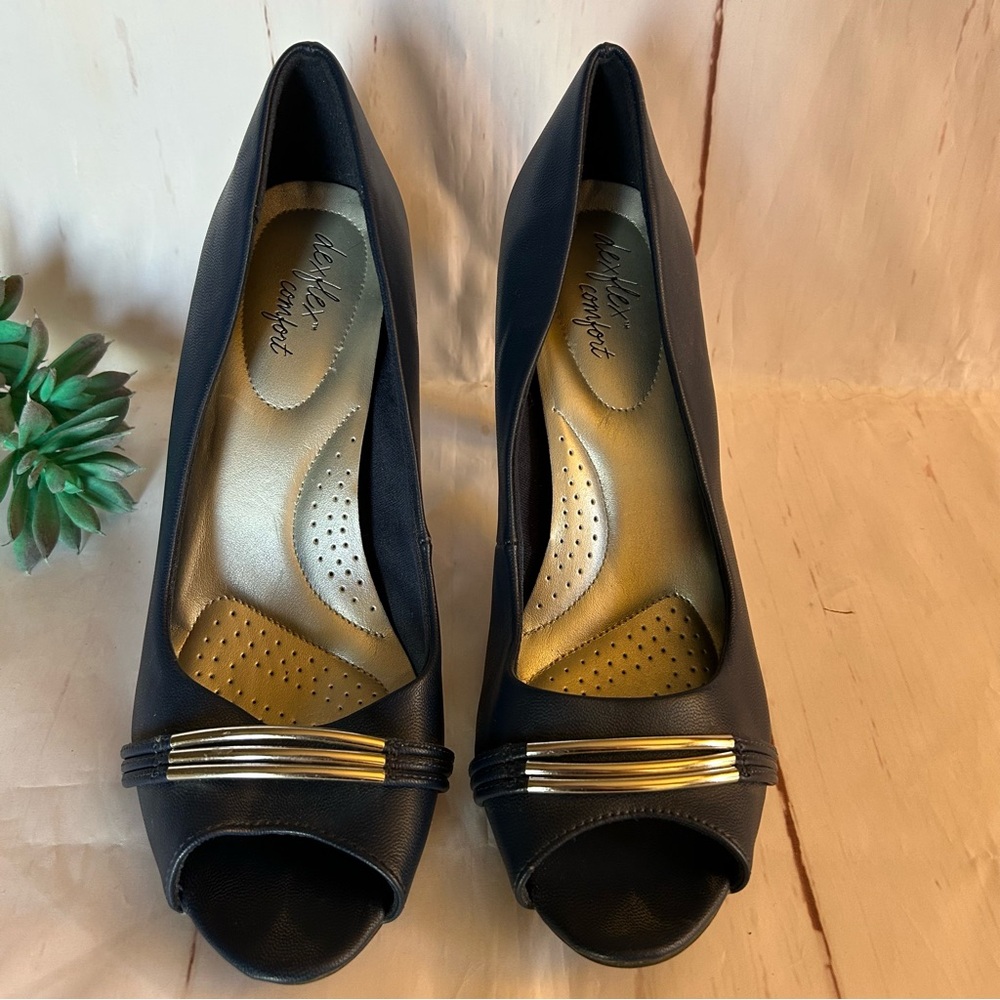 💙DEXFLEX Comfort • “Karie” Open Toe Heels - Picture 2 of 11